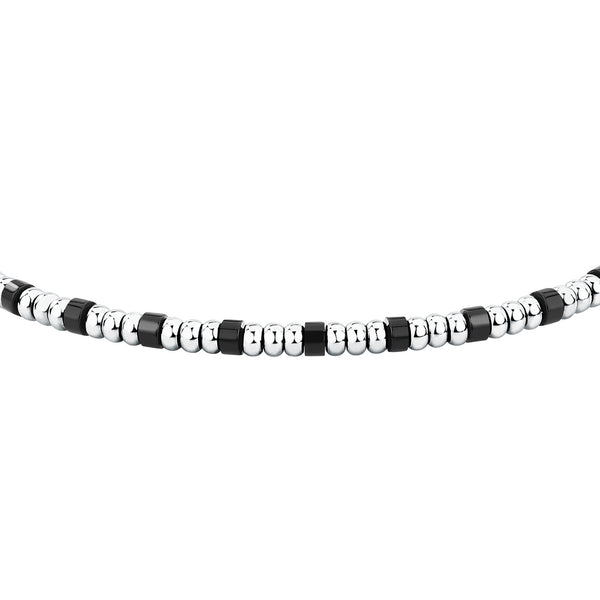 sector basic bracelet stainless steel agate black 19+3cm