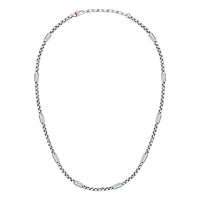 sector basic necklace. polished stainless steel 55cm