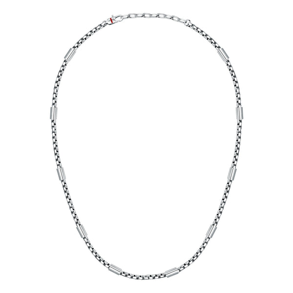 sector basic necklace. polished stainless steel 55cm
