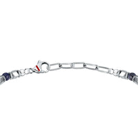 sector basic bracelet stainless steel silver hematite & blue lapis stones 21cm