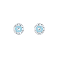 ted baker-mini button earrings enamel aqua