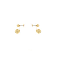 areal plisse crystal ball drop earring