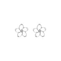 basilio: crystal mini blossom stud earring silver/crystal