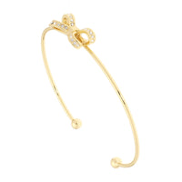 ted baker- opulent pave bow cuff gold/crystal