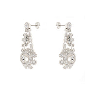 somaa: crystal daisy lace earring silver/crystal