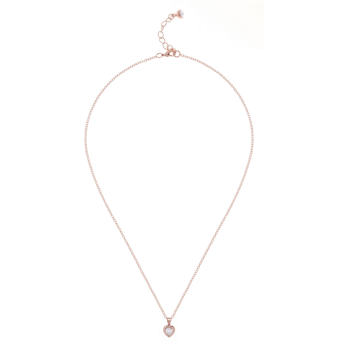 ted baker-crystal heart pendant rose gold