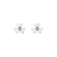 hansila: heart blossom stud earring silver/crystal