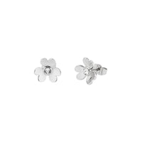 hansila: heart blossom stud earring silver/crystal