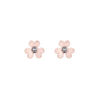 hansila: heart blossom stud earring rose gold/crystal