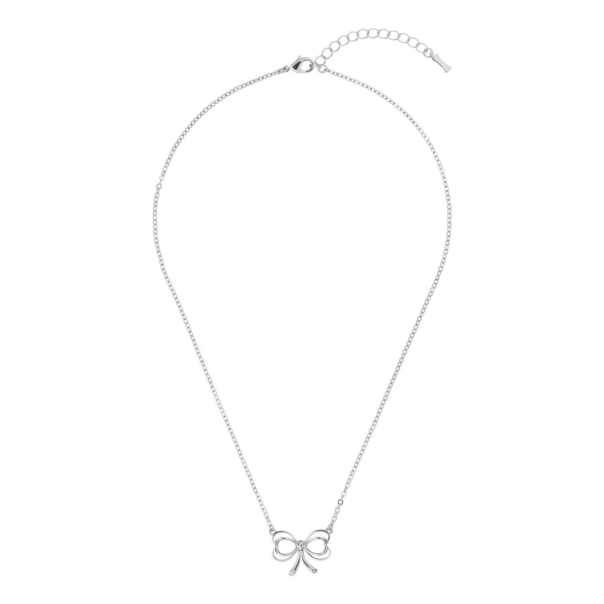 lahri: small heart bow pendant silver/crystal