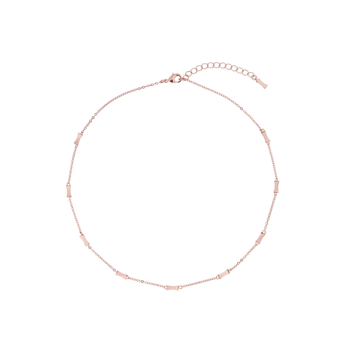 ted baker-: mini faceted bow necklace rose gold