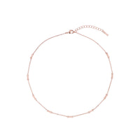 ted baker-: mini faceted bow necklace rose gold
