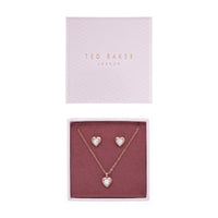 ted baker-: crystal heart gift set rose gold