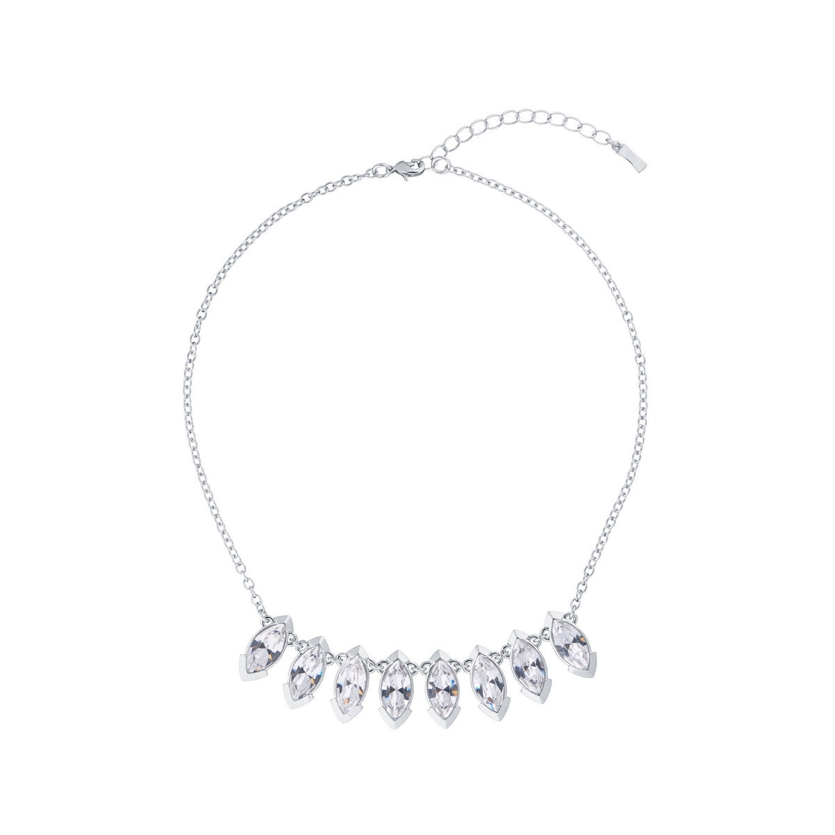 ilsaa: arctic crystal necklace silver