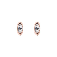iclyn: arctic crystal stud earring rose gold