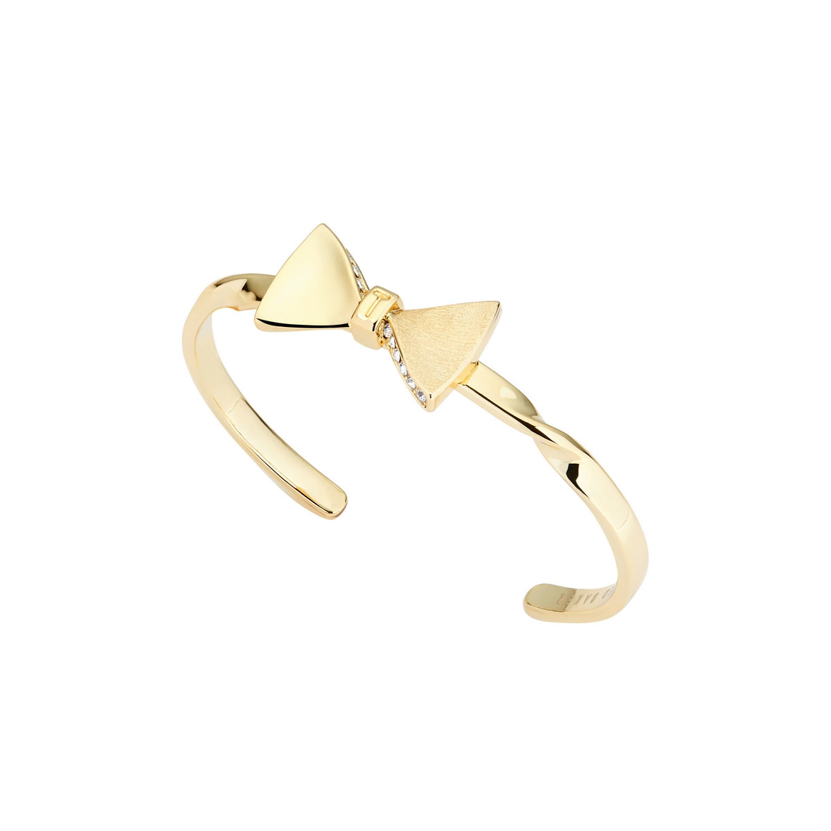 ted baker- crystal tux bow gold cuff
