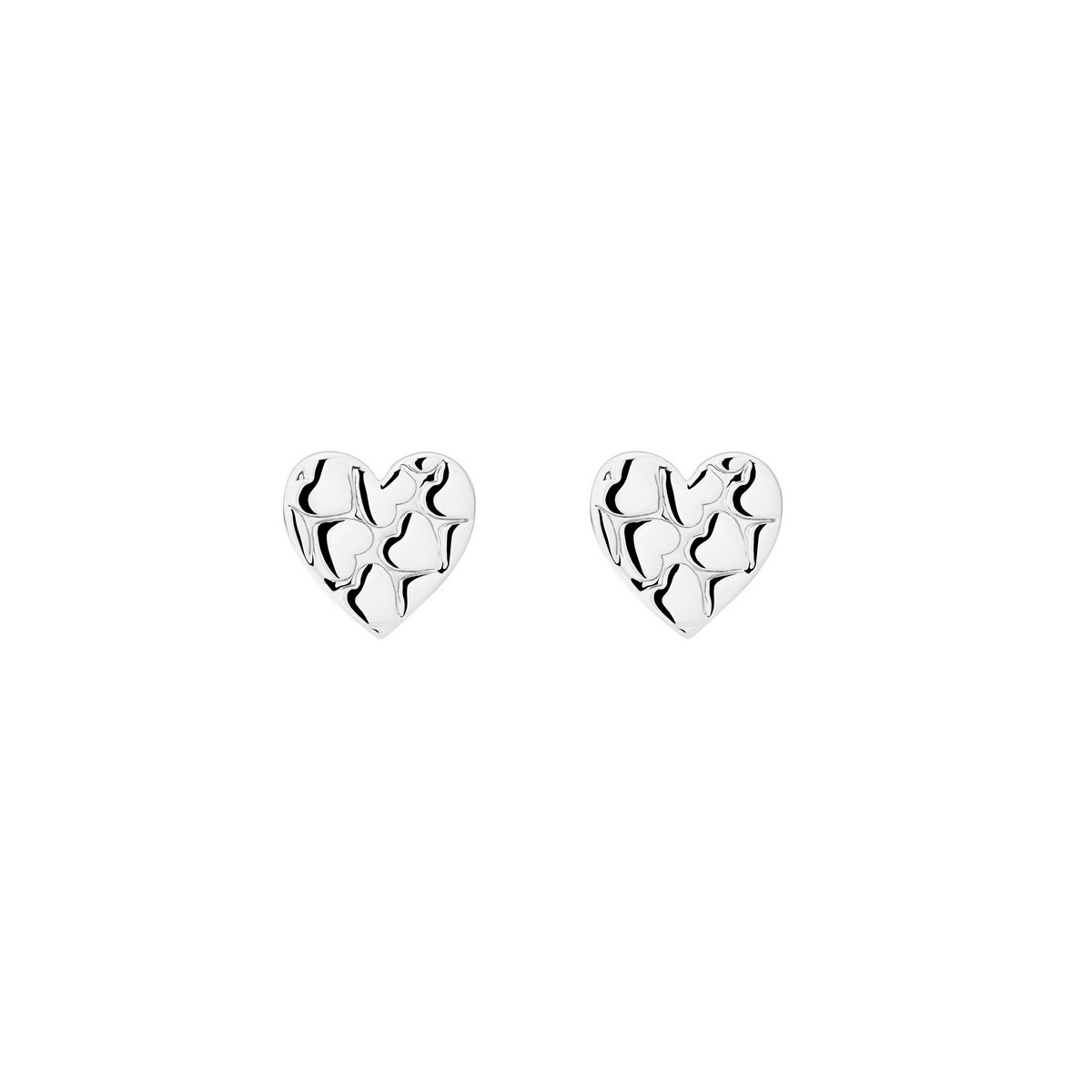 harlo: heart to heart stud earring