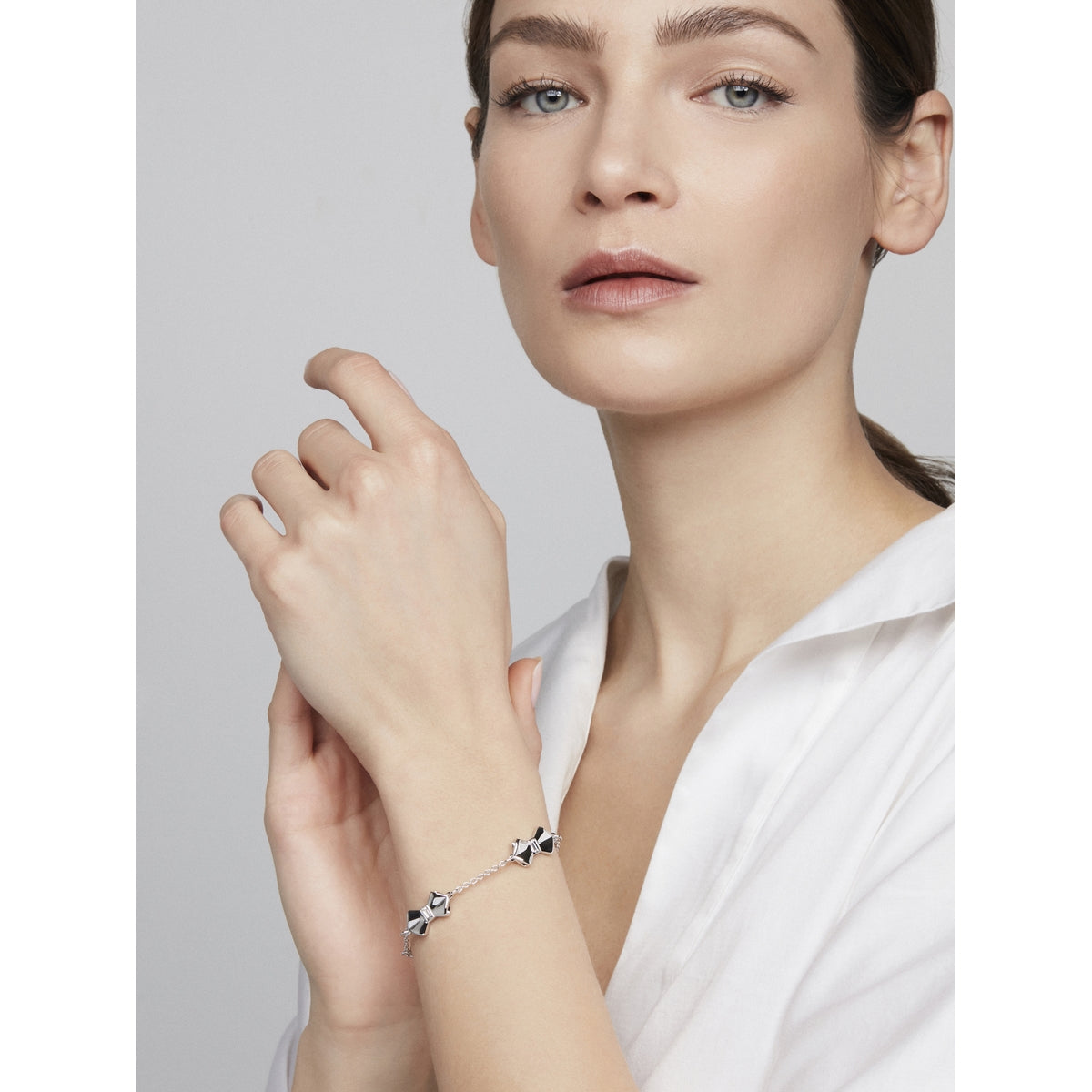 sorell: solitaire bow bracelet silver