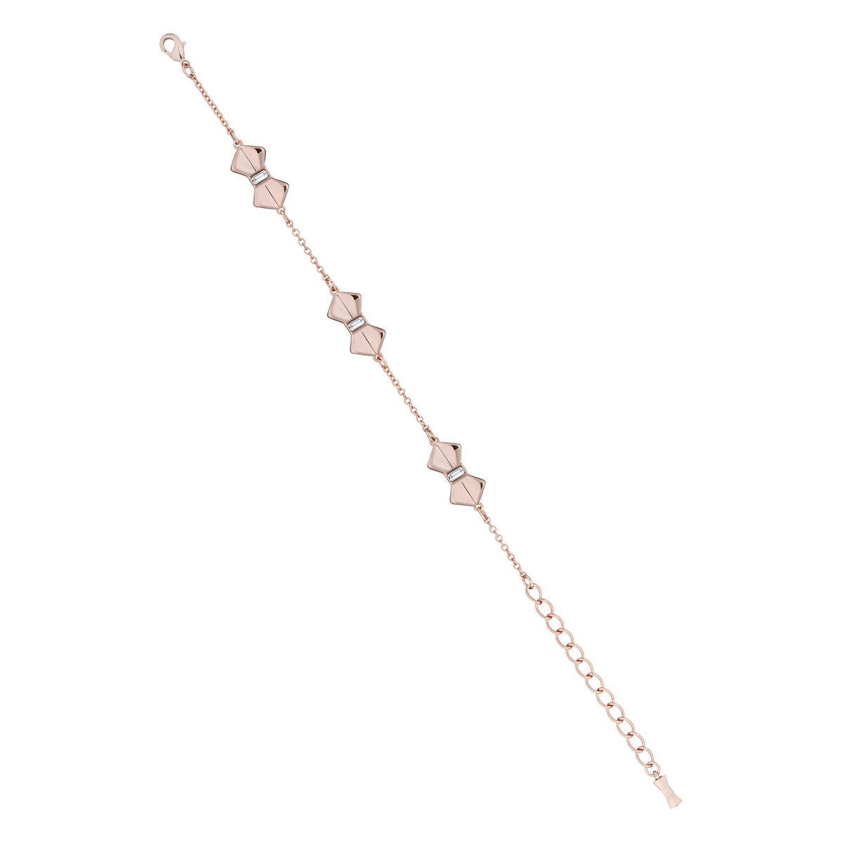 ted baker-: solitaire bow bracelet rose gold