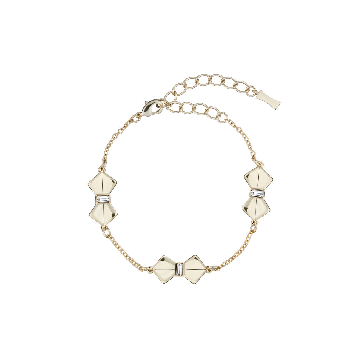 sorell: solitaire bow bracelet gold