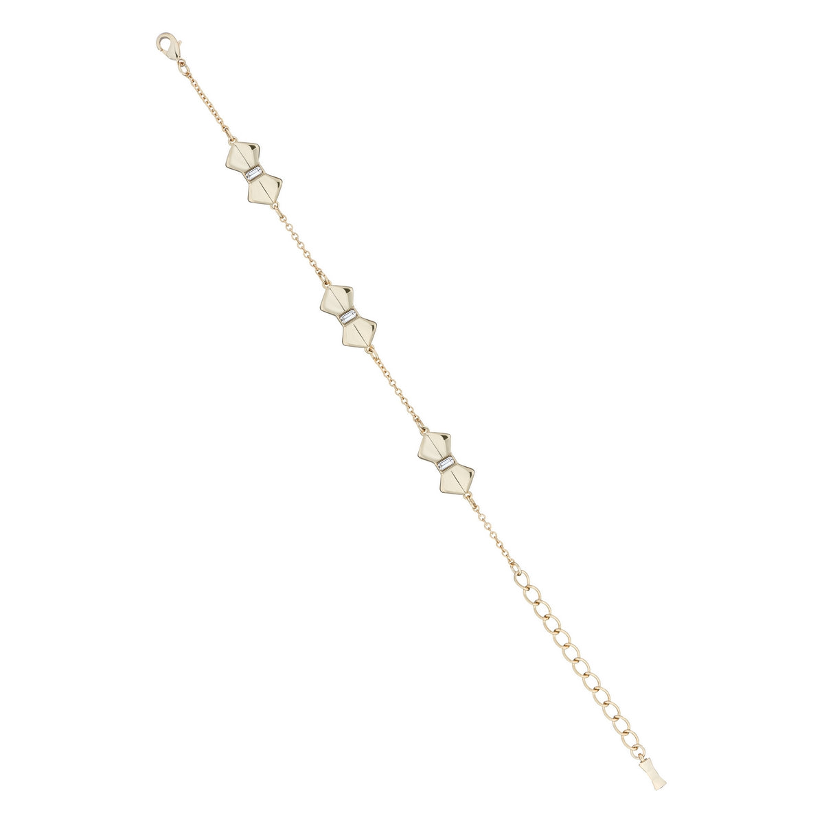 sorell: solitaire bow bracelet gold