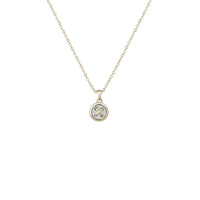 blenra: mother of pearl pendant button pale gold
