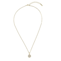 blenra: mother of pearl pendant button pale gold