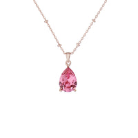 ted baker cashell: crystal candy teardrop rose gold pendant