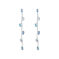 ted baker-crystal vine drop earrings silver blue crystal