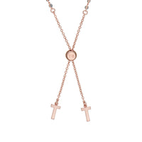 ted baker:: sparkle heart enamel chain bracelet rose gold silver glitter