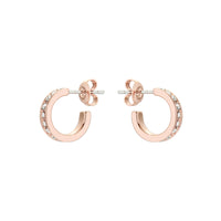 ted baker:: nano hoop huggie earring rose gold clear crystal