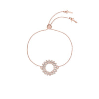 ted baker: crystal aurora hoop drawstring bracelet rose gold