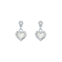 ted baker pearly heart silver drop earring