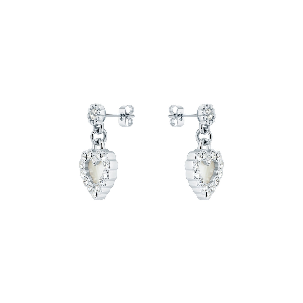 ted baker pearly heart silver drop earring