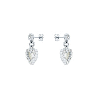 ted baker pearly heart silver drop earring