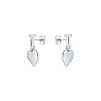ted baker hati tee heart silver tone drop earring