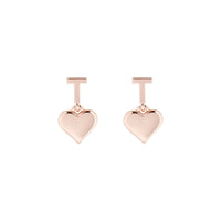 ted baker hati tee heart rose gold tone drop earring