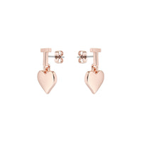 ted baker hati tee heart rose gold tone drop earring