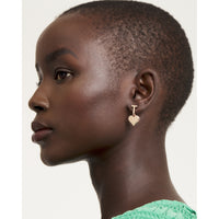ted baker hati tee heart rose gold tone drop earring