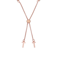 ted baker melrah icon rose gold tone crystal slider bracelet