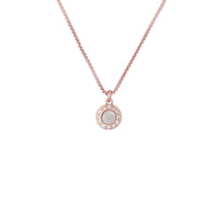 ted baker gemmarh gem button rose gold tone mother of pearl crystal pendant