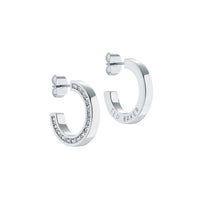 ted baker crystal hoop silver earrings