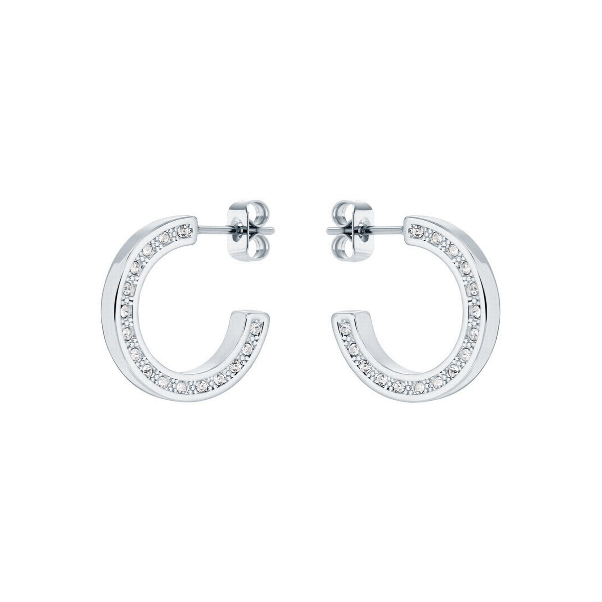 ted baker crystal hoop silver earrings