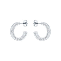 ted baker crystal hoop silver earrings