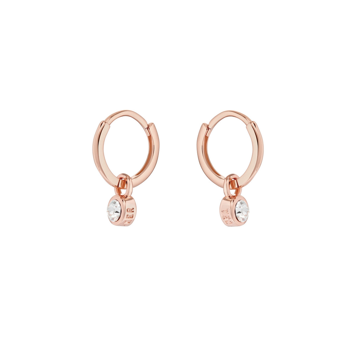 ted baker sinalaa rose gold tone crystal huggie