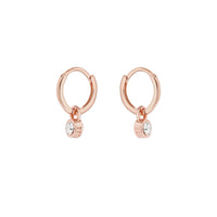 ted baker sinalaa rose gold tone crystal huggie