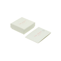 ted bakerlouiee lucky horseshoe stud earring silver tone