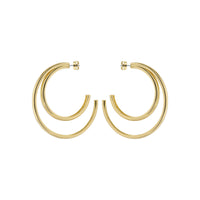 ted baker helinaa large double hoop earring gold tone