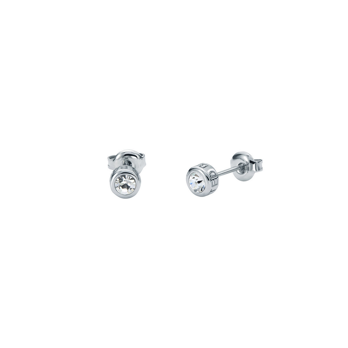 ted baker sinee: mini crystal stud earrings, silver tone, clear crystal