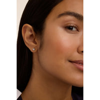 ted baker sinee: mini crystal stud earrings, silver tone, clear crystal